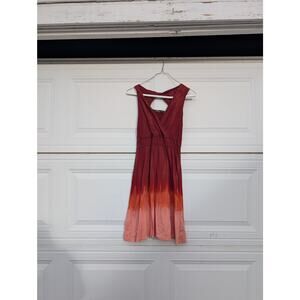 prAna Ombre Dress - Size XS - Red/Orange